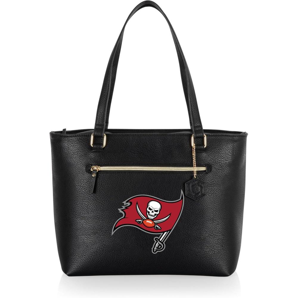 image:imagePICNIC TIME NFL Uptown Cooler Tote Bag Insulated Purse Lunch Bag Stylish Beach Bag Soft Cooler BlackTampa Bay Buccaneers