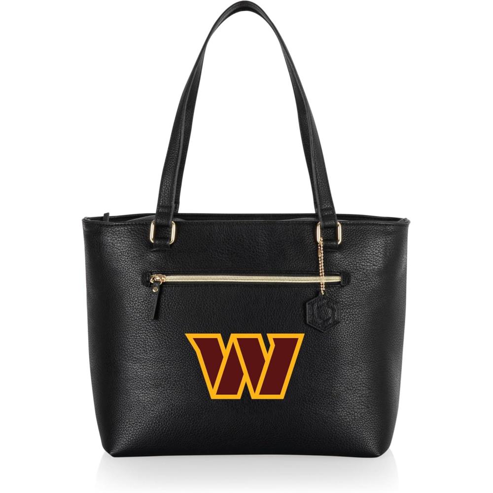 image:imagePICNIC TIME NFL Uptown Cooler Tote Bag Insulated Purse Lunch Bag Stylish Beach Bag Soft Cooler BlackWashington Commanders