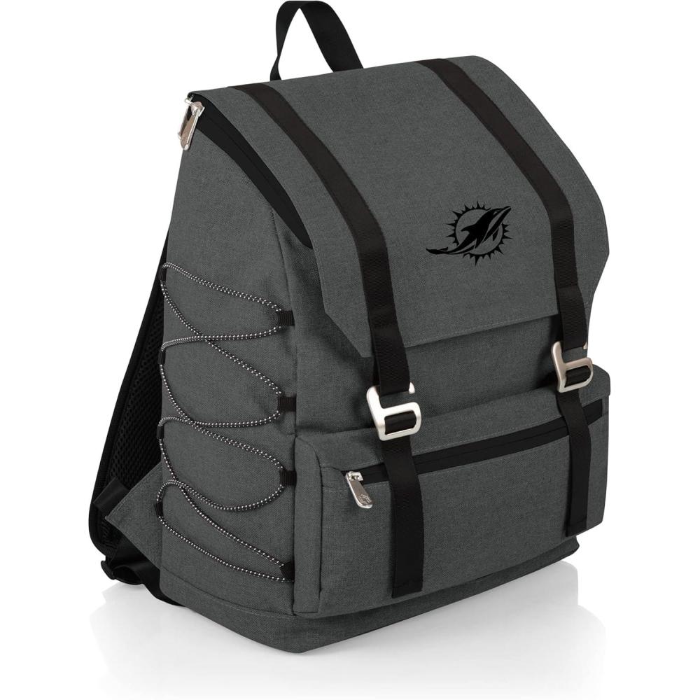image:imagePicnic TIME NFL Buffalo Bills OTG Traverse Backpack Cooler  Soft Cooler Backpack  Hiking Backpack Heathered GrayMiami Dolphins