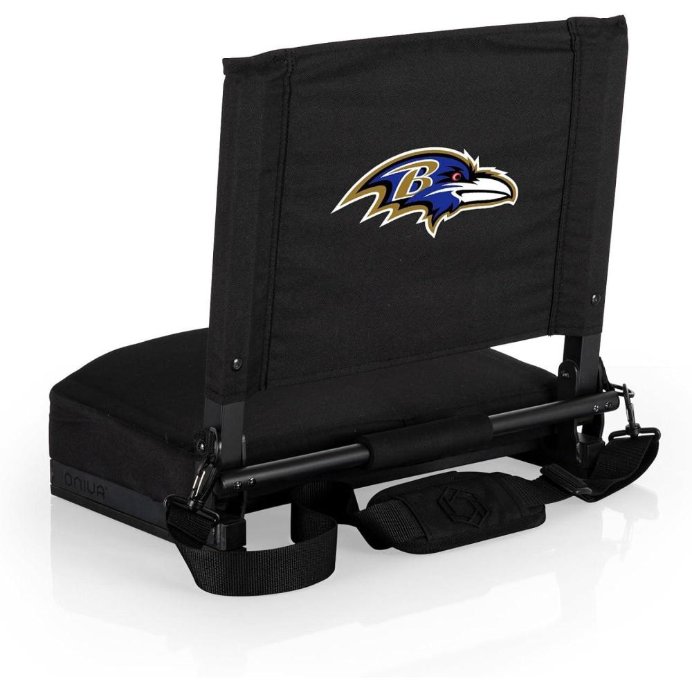 image:imagePicnic TIME NFL UnisexAdult NFL Gridiron Stadium Seat Lightweight Portable Folding Chair for Bleachers and BenchesBlack