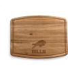 PICNIC TIME NCAA Ovale Acacia Cutting Board, Charcuterie Board Set with Juice Groove, Wood Serving Board, (Acacia Wood)(Buffalo Bills)