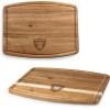 PICNIC TIME NCAA Ovale Acacia Cutting Board, Charcuterie Board Set with Juice Groove, Wood Serving Board, (Acacia Wood)(Las Vegas Raiders)