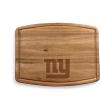 PICNIC TIME NCAA Ovale Acacia Cutting Board, Charcuterie Board Set with Juice Groove, Wood Serving Board, (Acacia Wood)(New York Giants)