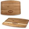 PICNIC TIME NCAA Ovale Acacia Cutting Board, Charcuterie Board Set with Juice Groove, Wood Serving Board, (Acacia Wood)(New York Jets)