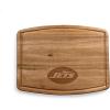 PICNIC TIME NCAA Ovale Acacia Cutting Board, Charcuterie Board Set with Juice Groove, Wood Serving Board, (Acacia Wood)(New York Jets)