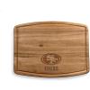 PICNIC TIME NCAA Ovale Acacia Cutting Board, Charcuterie Board Set with Juice Groove, Wood Serving Board, (Acacia Wood)(San Francisco 49ers)