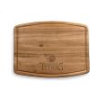 PICNIC TIME NCAA Ovale Acacia Cutting Board, Charcuterie Board Set with Juice Groove, Wood Serving Board, (Acacia Wood)(Tennessee Titans)