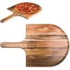 PICNIC TIME NFL Acacia Wood Pizza Peel, Serving Pizza Paddle, Bread Peel, (Acacia Wood)(Pittsburgh Steelers)