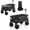 PICNIC TIME NFL Adventure Wagon Elite All-Terrain Portable Utility Wagon(Carolina Panthers)