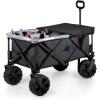PICNIC TIME NFL Adventure Wagon Elite All-Terrain Portable Utility Wagon(Carolina Panthers)