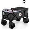PICNIC TIME NFL Adventure Wagon Elite All-Terrain Portable Utility Wagon(Pittsburgh Steelers)