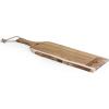 PICNIC TIME NFL Artisan 24″ Acacia Charcuterie Board with Raw Wood Edge, Cheese Board, Serving Platter(New England Patriots)