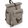 PICNIC TIME NFL Carmel Roll Top Picnic Backpack Cooler, Canvas Cooler Bag, Picnic Basket Set with Cooler Backpack, (Gray)(Houston Texans)