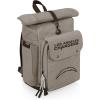 PICNIC TIME NFL Carmel Roll Top Picnic Backpack Cooler, Canvas Cooler Bag, Picnic Basket Set with Cooler Backpack, (Gray)(Los Angeles Chargers)