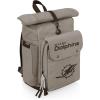 PICNIC TIME NFL Carmel Roll Top Picnic Backpack Cooler, Canvas Cooler Bag, Picnic Basket Set with Cooler Backpack, (Gray)(Miami Dolphins)