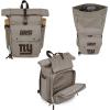 PICNIC TIME NFL Carmel Roll Top Picnic Backpack Cooler, Canvas Cooler Bag, Picnic Basket Set with Cooler Backpack, (Gray)(New York Giants)