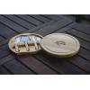 PICNIC TIME NFL Circo Cheese Board and Knife Set – Charcuterie Board Set – Wood Cutting Board(Los Angeles Rams)