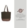 PICNIC TIME NFL Coronado Canvas and Willow Basket Tote, Picnic Tote Bag, Beach Tote, (Khaki Green with Beige Accents)(Detroit Lions)