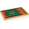 PICNIC TIME NFL Football Field Icon Glass Top Cutting Board & Knife Set, (Parawood & Bamboo)(Cincinnati Bengals)