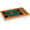 PICNIC TIME NFL Football Field Icon Glass Top Cutting Board & Knife Set, (Parawood & Bamboo)(Cleveland Browns)
