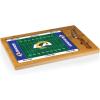 PICNIC TIME NFL Football Field Icon Glass Top Cutting Board & Knife Set, (Parawood & Bamboo)(Los Angeles Rams)