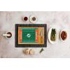 PICNIC TIME NFL Football Field Icon Glass Top Cutting Board & Knife Set, (Parawood & Bamboo)(Miami Dolphins)