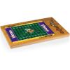 PICNIC TIME NFL Football Field Icon Glass Top Cutting Board & Knife Set, (Parawood & Bamboo)(Minnesota Vikings)