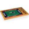 PICNIC TIME NFL Football Field Icon Glass Top Cutting Board & Knife Set, (Parawood & Bamboo)(New England Patriots)