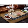 PICNIC TIME NFL Football Field Icon Glass Top Cutting Board & Knife Set, (Parawood & Bamboo)(Tampa Bay Buccaneers)