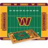 PICNIC TIME NFL Football Field Icon Glass Top Cutting Board & Knife Set, (Parawood & Bamboo)(Washington Commanders)