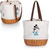 PICNIC TIME NFL Mickey Coronado Canvas and Willow Basket Tote(Carolina Panthers)