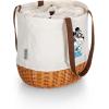 PICNIC TIME NFL Mickey Coronado Canvas and Willow Basket Tote(Carolina Panthers)