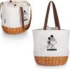 PICNIC TIME NFL Mickey Coronado Canvas and Willow Basket Tote(Las Vegas Raiders)