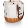 PICNIC TIME NFL Mickey Coronado Canvas and Willow Basket Tote(Las Vegas Raiders)