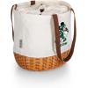 PICNIC TIME NFL Mickey Coronado Canvas and Willow Basket Tote(New York Jets)