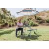 PICNIC TIME NFL Picnic Table Portable Folding Table with Seats and Umbrella(Hunter Green)
