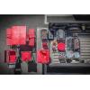 PICNIC TIME NFL Picnic Table Portable Folding Table with Seats and Umbrella(Red)