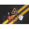 PICNIC TIME NFL Roadside Emergency Car Kit, Auto Vehicle Safety Road Side Assistance with Jumper Cables and Car Tool Kit, (Black with Orange Accents)(New York Giants)