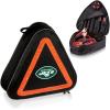 PICNIC TIME NFL Roadside Emergency Car Kit, Auto Vehicle Safety Road Side Assistance with Jumper Cables and Car Tool Kit, (Black with Orange Accents)(New York Jets)