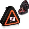 PICNIC TIME NFL Roadside Emergency Car Kit, Auto Vehicle Safety Road Side Assistance with Jumper Cables and Car Tool Kit, (Black with Orange Accents)(New York Giants)