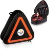 PICNIC TIME NFL Roadside Emergency Car Kit, Auto Vehicle Safety Road Side Assistance with Jumper Cables and Car Tool Kit, (Black with Orange Accents)(Pittsburgh Steelers)