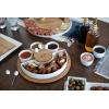 PICNIC TIME NFL Symphony Appetizer Serving Tray Set, Party Platter Set, Appetizer Plate, (Bamboo & White Ceramic)(Philadelphia Eagles)