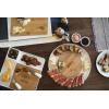 PICNIC TIME NFL Symphony Appetizer Serving Tray Set, Party Platter Set, Appetizer Plate, (Bamboo & White Ceramic)(Seattle Seahawks)
