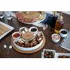 PICNIC TIME NFL Symphony Appetizer Serving Tray Set, Party Platter Set, Appetizer Plate, (Bamboo & White Ceramic)(Washington Commanders)