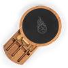 PICNIC TIME NFL Unisex-Adult NFL Insignia – Acacia and Slate Serving Board with Cheese Tools(Acacia Wood & Slate Black with Gold Accents)