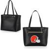 PICNIC TIME NFL Uptown Cooler Tote Bag, Insulated Purse Lunch Bag, Stylish Beach Bag Soft Cooler, (Black)(Cleveland Browns)