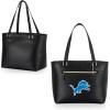 PICNIC TIME NFL Uptown Cooler Tote Bag, Insulated Purse Lunch Bag, Stylish Beach Bag Soft Cooler, (Black)(Detroit Lions)
