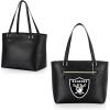 PICNIC TIME NFL Uptown Cooler Tote Bag, Insulated Purse Lunch Bag, Stylish Beach Bag Soft Cooler, (Black)(Las Vegas Raiders)