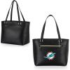 PICNIC TIME NFL Uptown Cooler Tote Bag, Insulated Purse Lunch Bag, Stylish Beach Bag Soft Cooler, (Black)(Miami Dolphins)