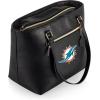 PICNIC TIME NFL Uptown Cooler Tote Bag, Insulated Purse Lunch Bag, Stylish Beach Bag Soft Cooler, (Black)(Miami Dolphins)